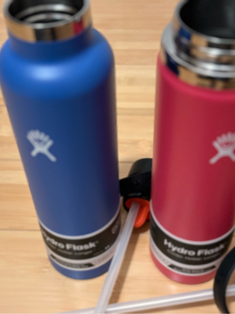 Hydro Flask Hydro Flask Bundle Pink + Blue 24oz Flex Straw Cap Water Bottles - Picture 3 of 7